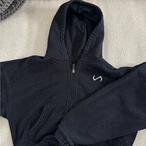 TLF Black Zip Hoodie Jacket